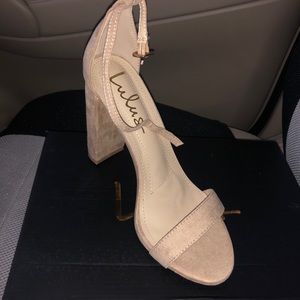 nude block heels